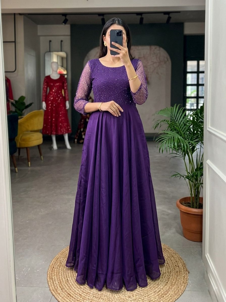 Sparkling Georgette Maxi Dress