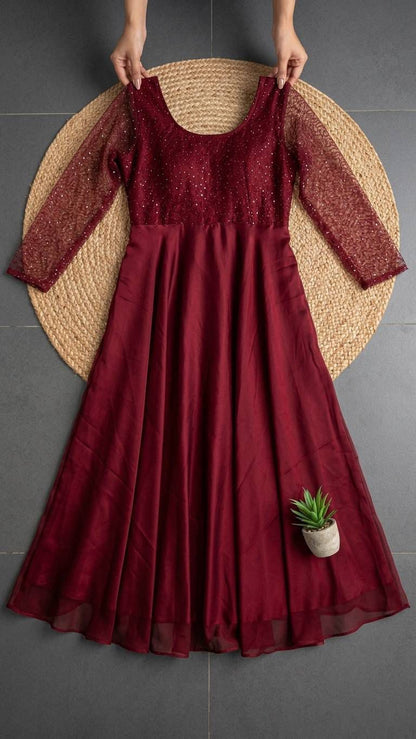 Sparkling Georgette Maxi Dress