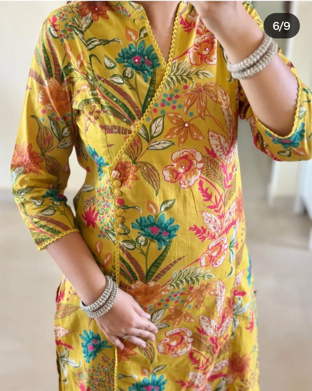 Elegant Cotton Kurta Set With Beautiful Handwork Detailing