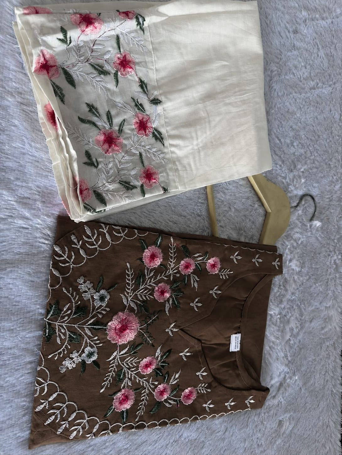 Elegant Embroidered Pure Cotton Co-Ord Set