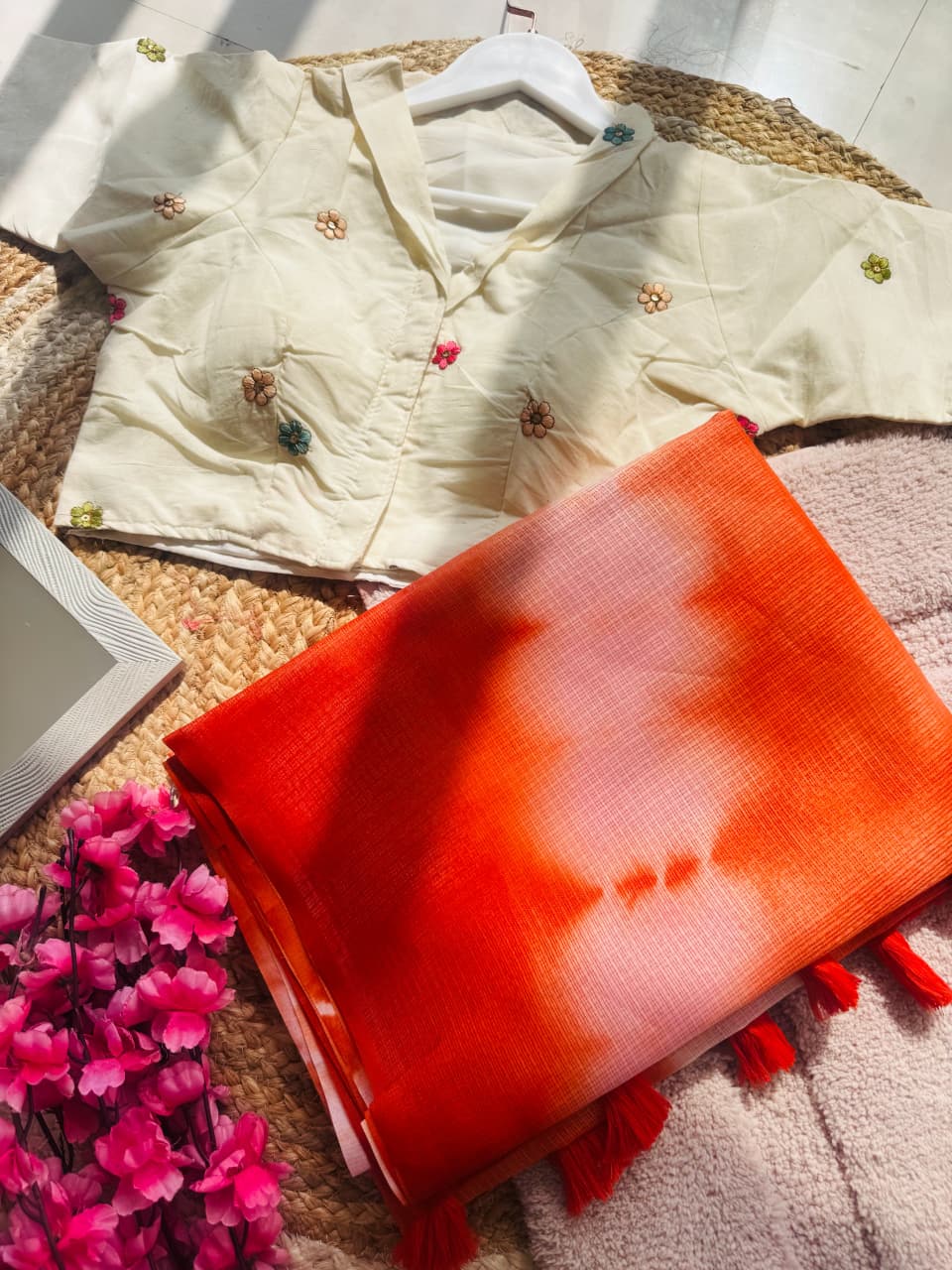 Trendy Tie & Dye Kota Doriya Saree