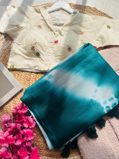 Trendy Tie & Dye Kota Doriya Saree
