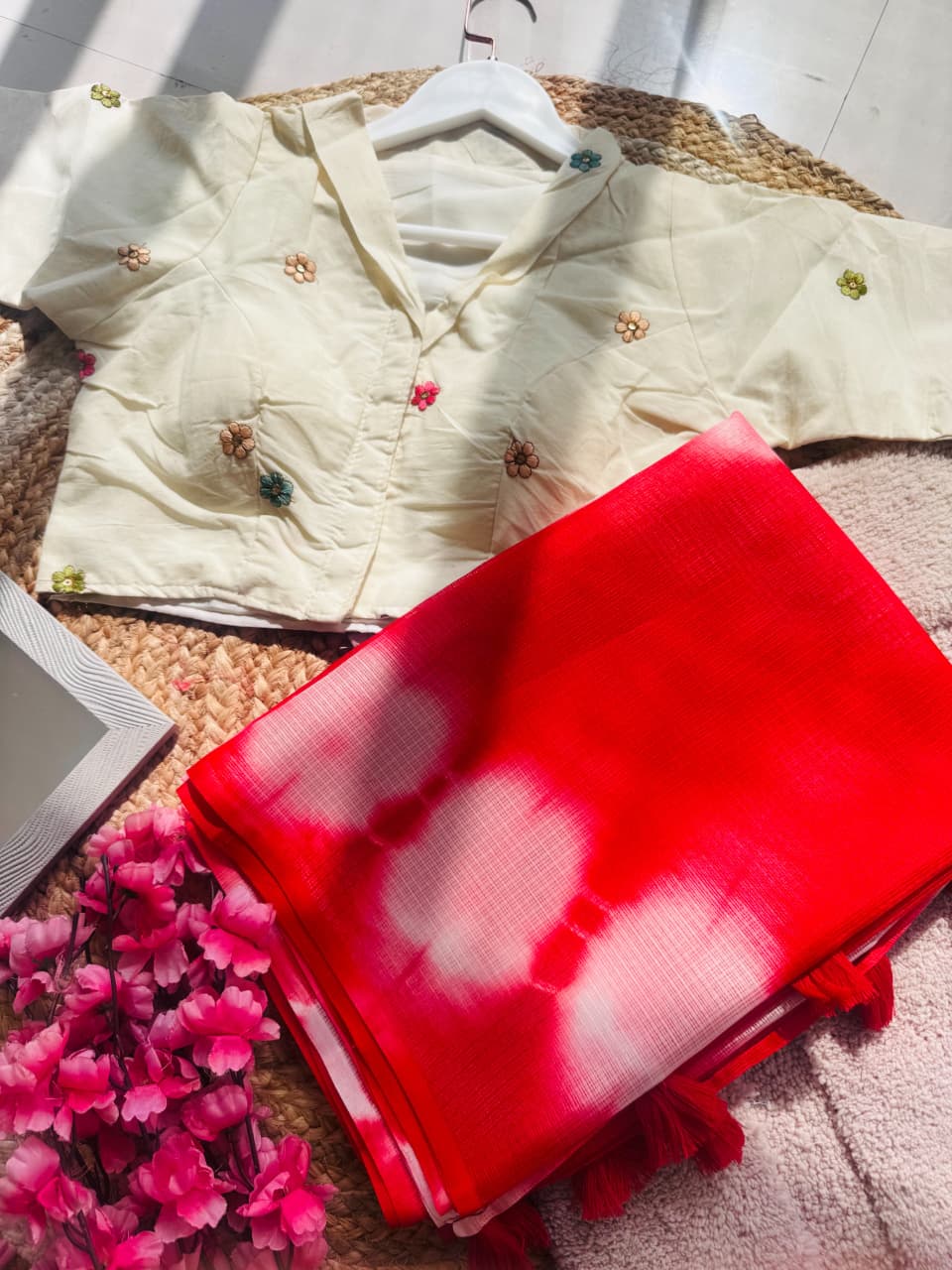 Trendy Tie & Dye Kota Doriya Saree