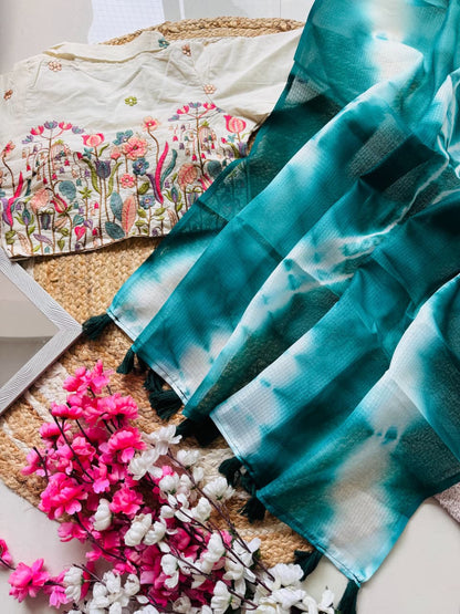 Trendy Tie & Dye Kota Doriya Saree