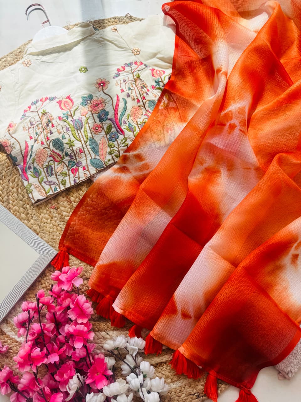 Trendy Tie & Dye Kota Doriya Saree