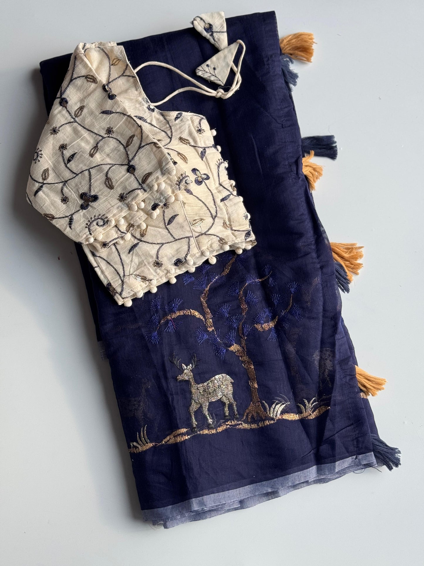 Hiran & Tree Chanderi Silk Saree
