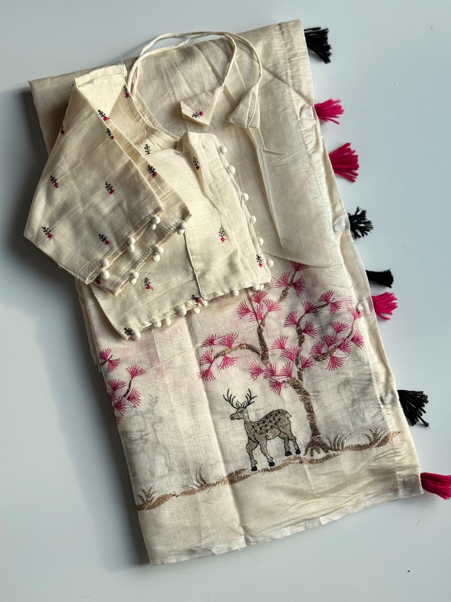 Hiran & Tree Chanderi Silk Saree