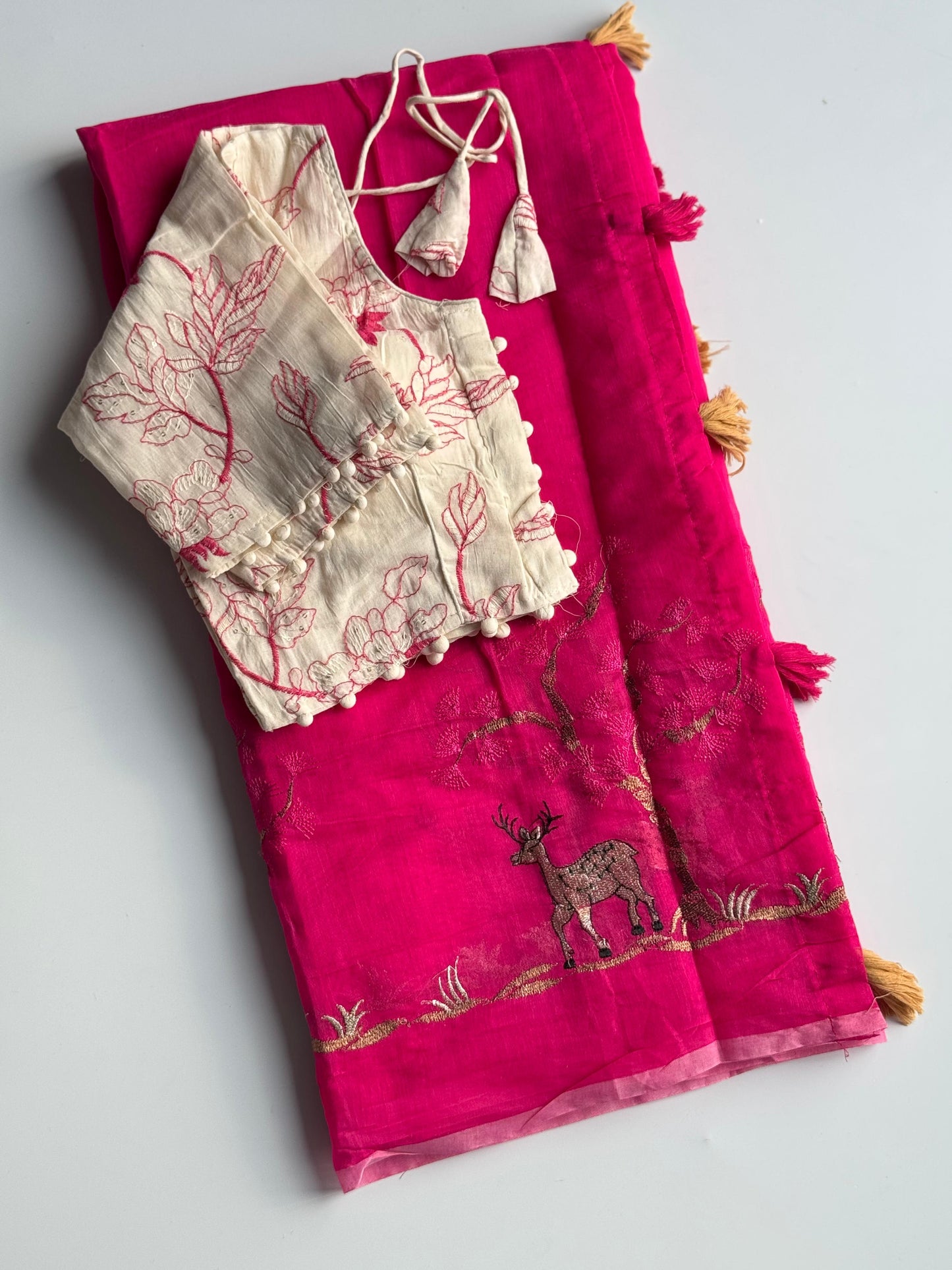 Hiran & Tree Chanderi Silk Saree