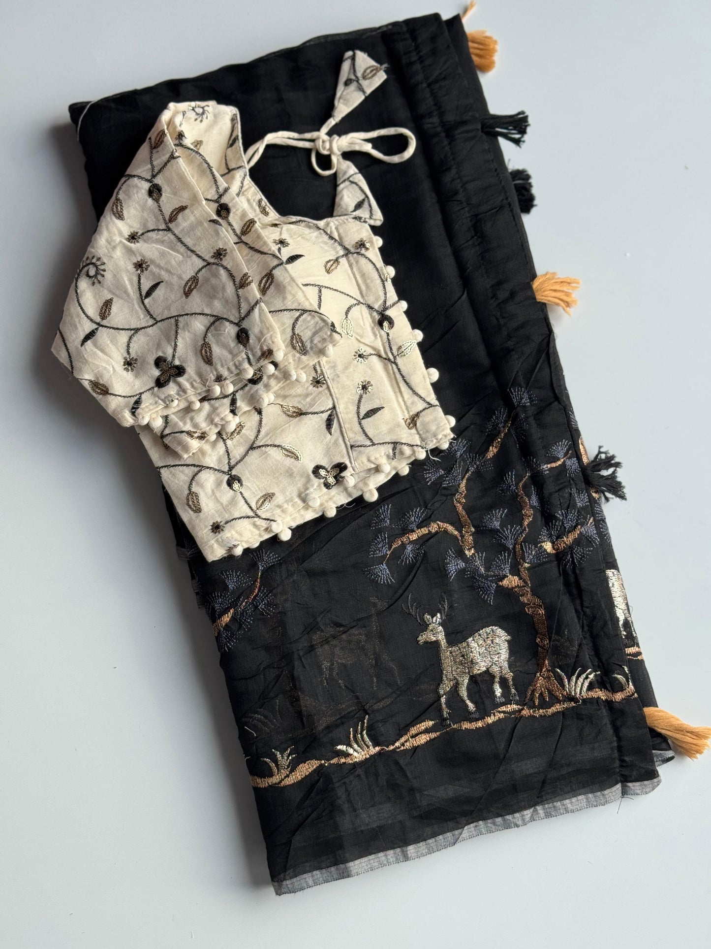 Hiran & Tree Chanderi Silk Saree