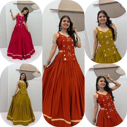 Navratri Special Lehenga Choli Set With Real Codi Detailing