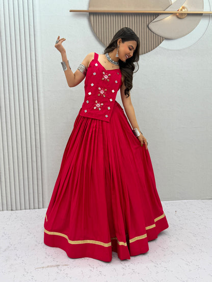 Navratri Special Lehenga Choli Set With Real Codi Detailing