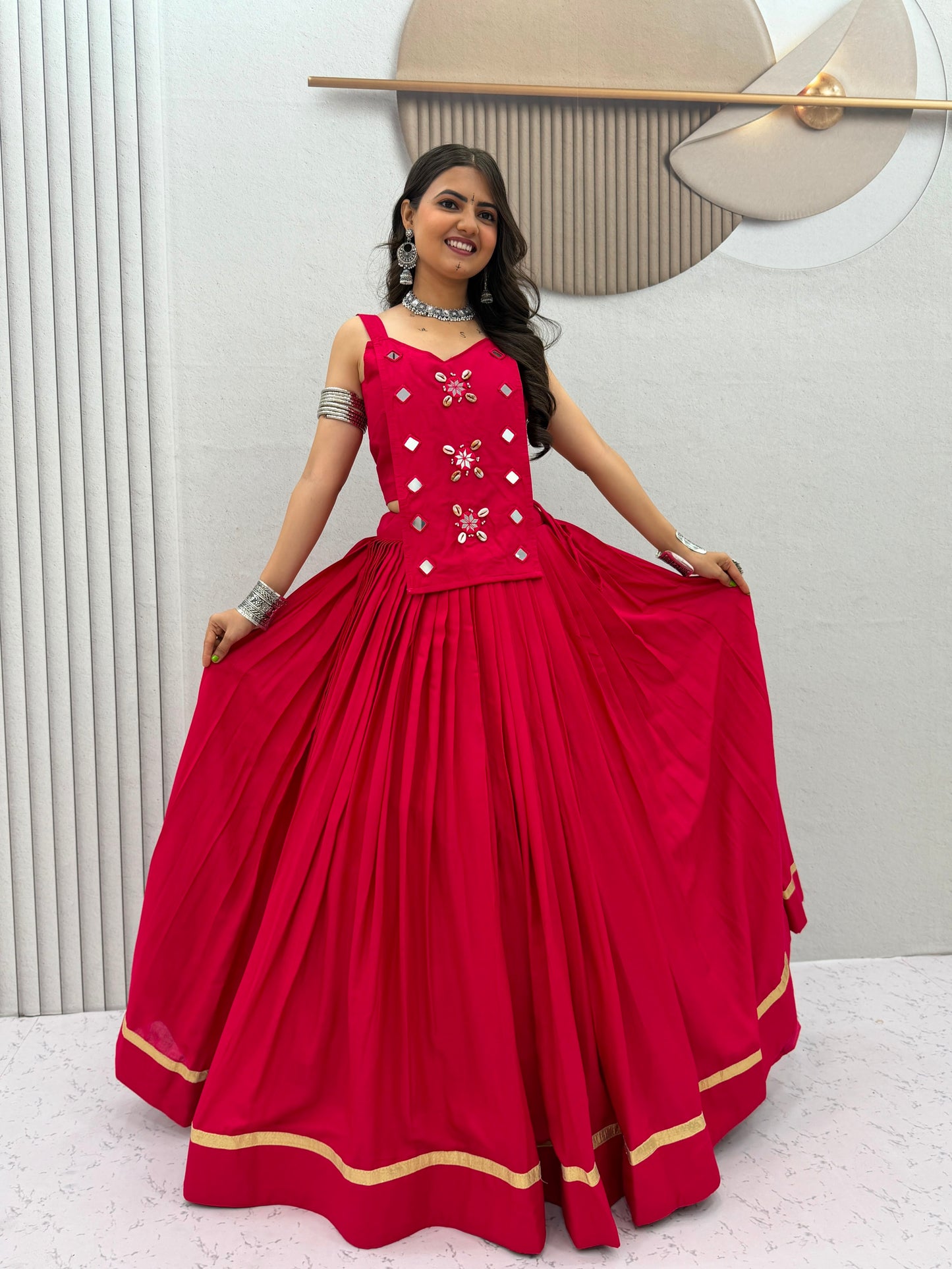 Navratri Special Lehenga Choli Set With Real Codi Detailing