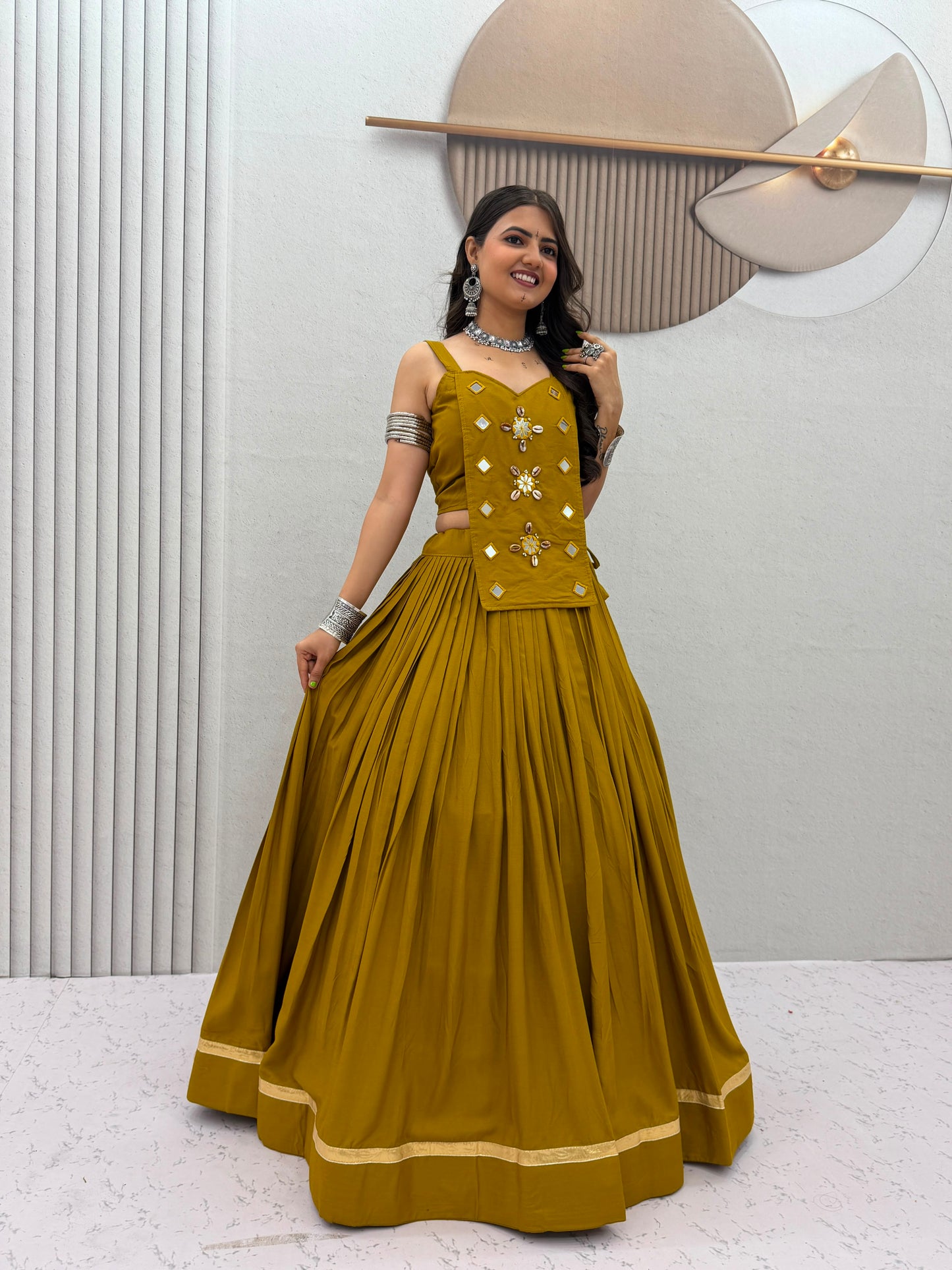 Navratri Special Lehenga Choli Set With Real Codi Detailing