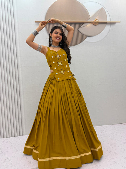 Navratri Special Lehenga Choli Set With Real Codi Detailing