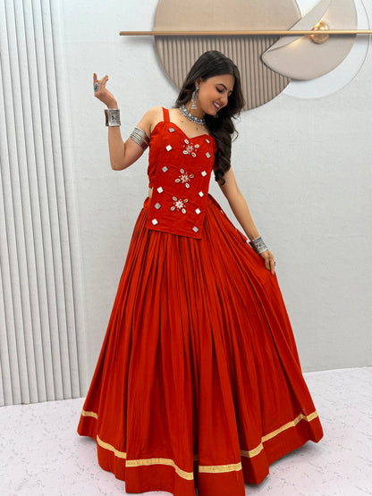 Navratri Special Lehenga Choli Set With Real Codi Detailing