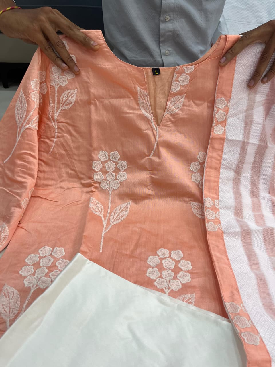 Stylish Mul Chanderi Floral Kurta Set