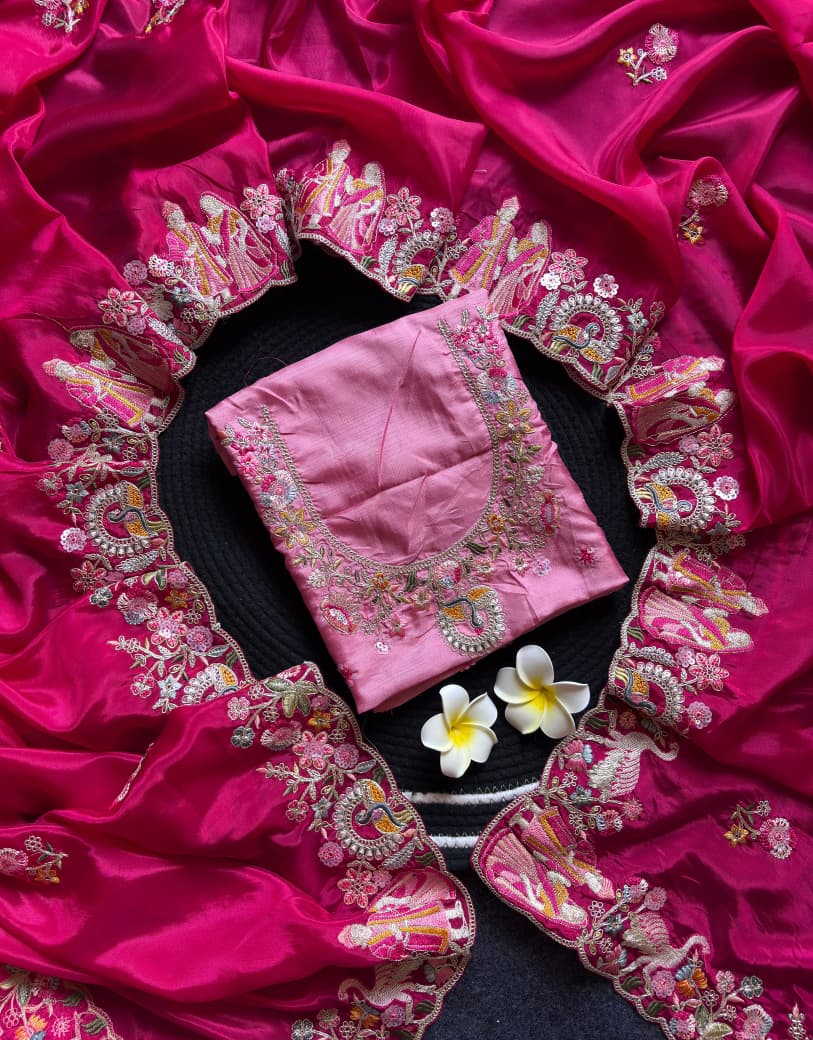 Dulha Dulhan Designer Silk Saree
