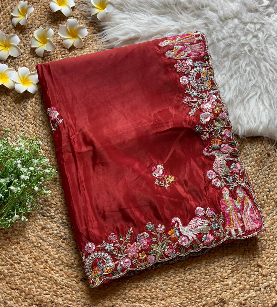 Dulha Dulhan Designer Silk Saree