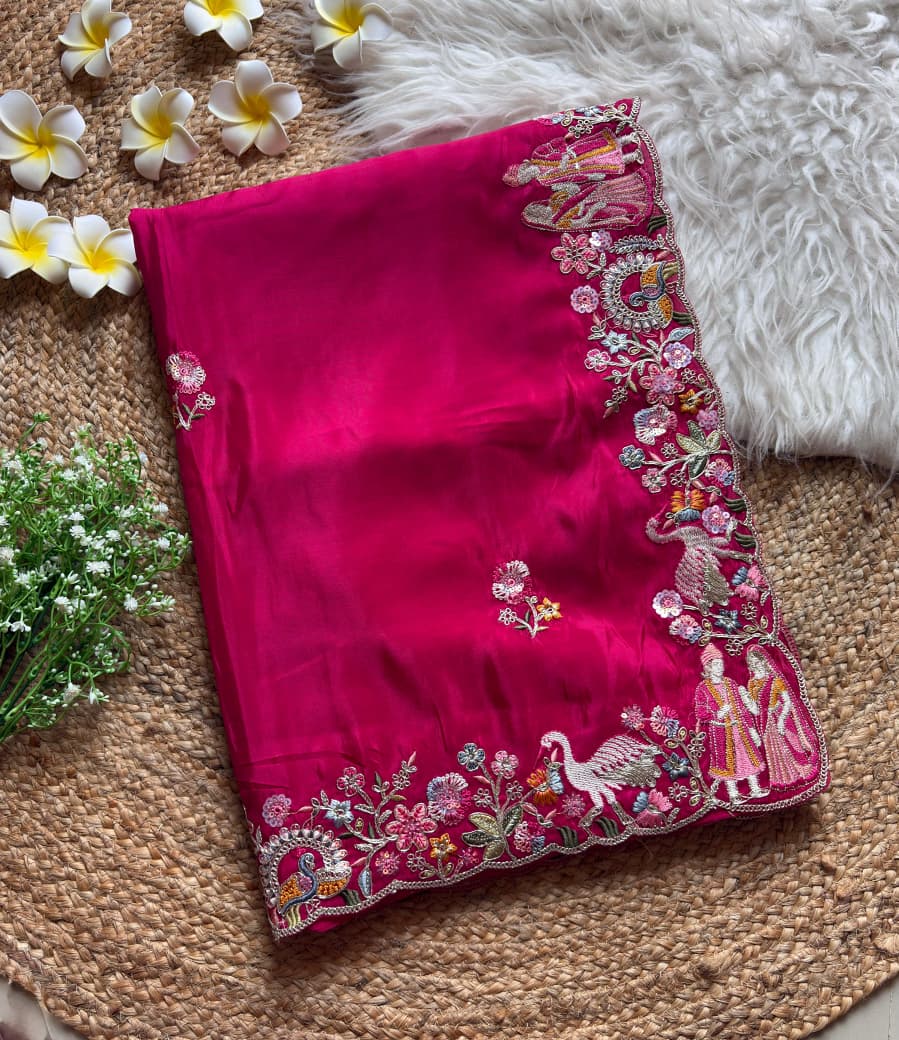 Dulha Dulhan Designer Silk Saree