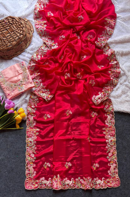 Dulha Dulhan Designer Silk Saree