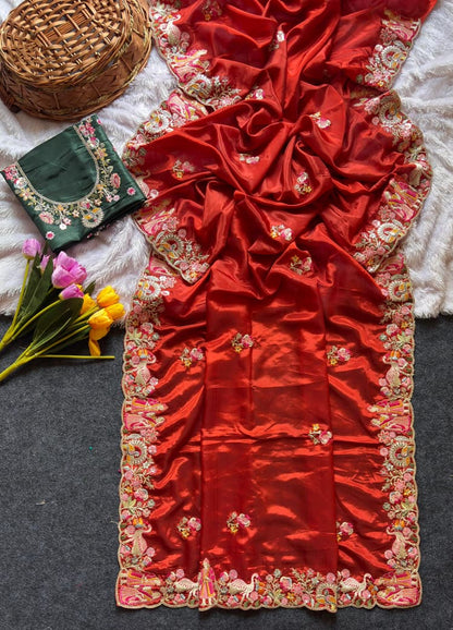 Dulha Dulhan Designer Silk Saree