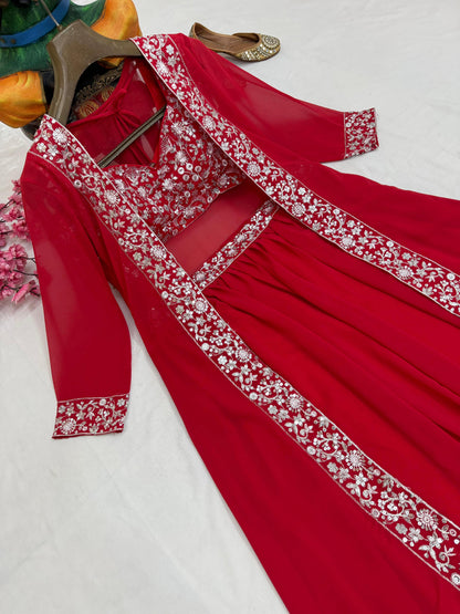 Premium Mustard Yellow Indo-Western Lehenga Choli Set