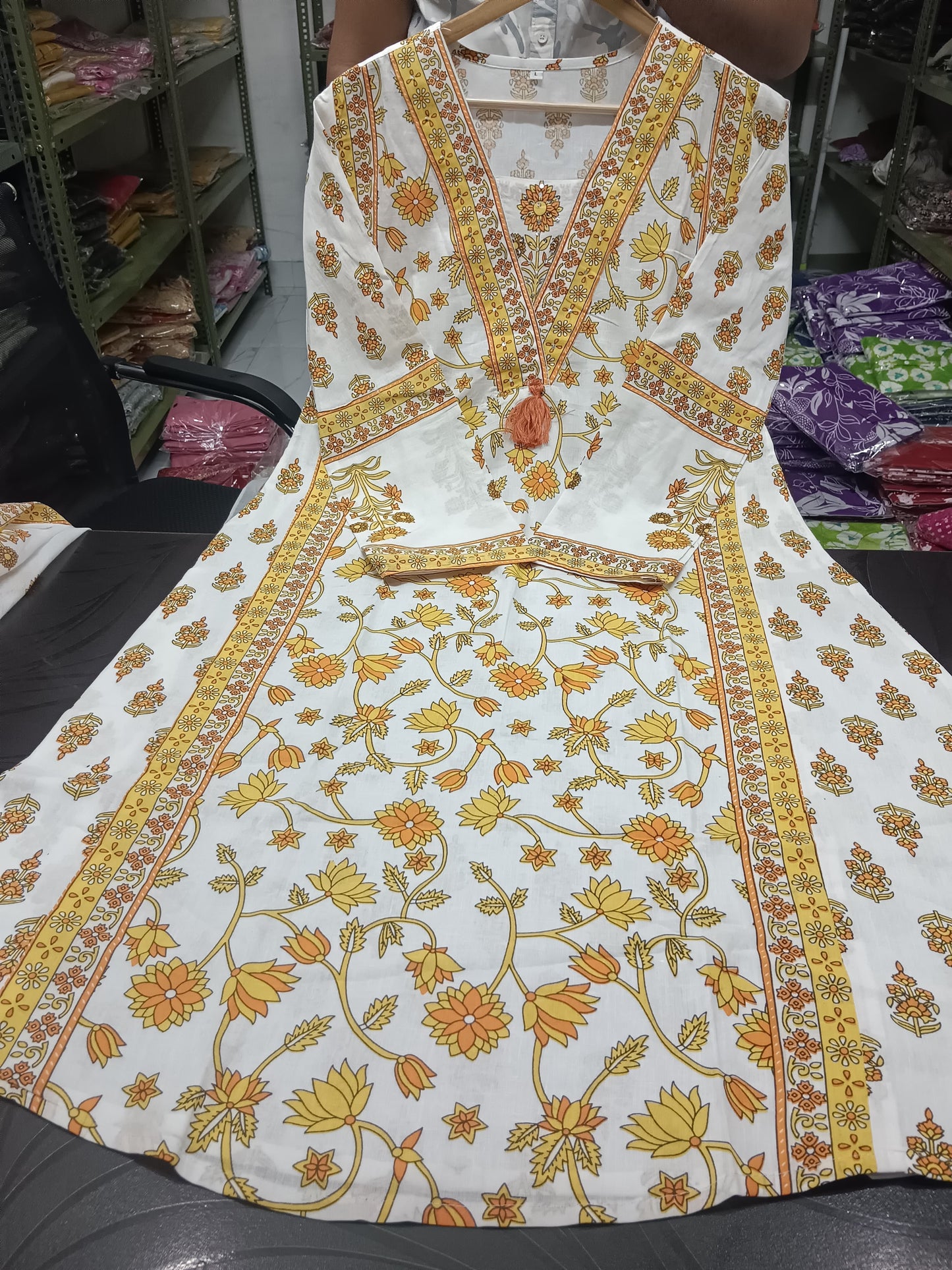 Summer Floral Summer Cotton Kurta Set