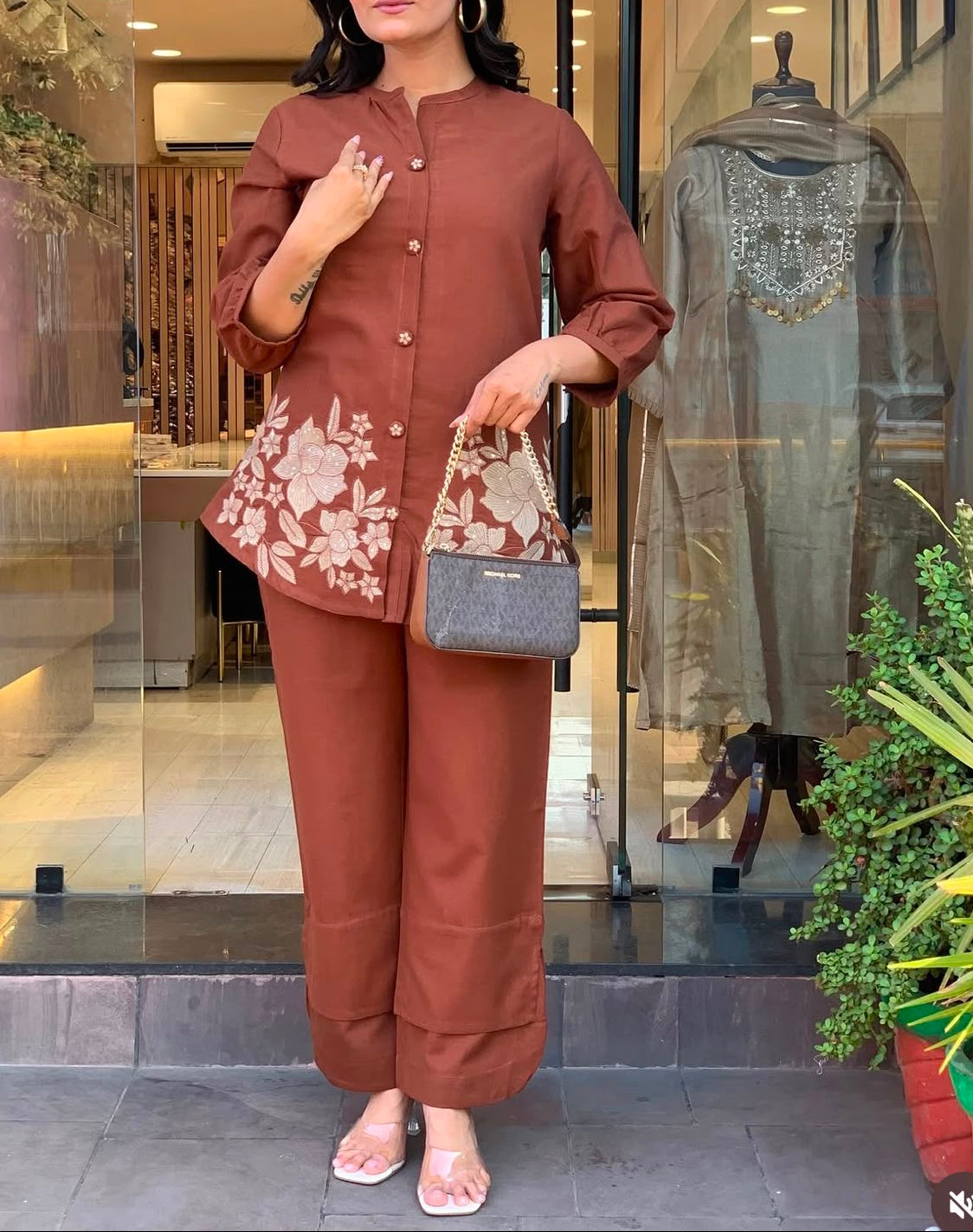 Ravishing Choco Pure Cotton Co-ord Set