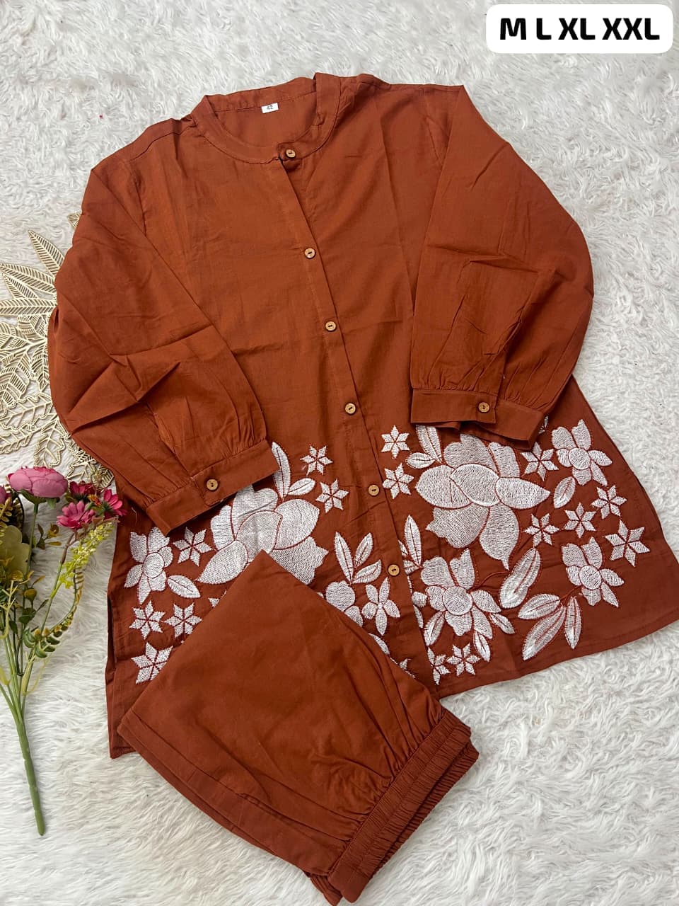 Ravishing Choco Pure Cotton Co-ord Set
