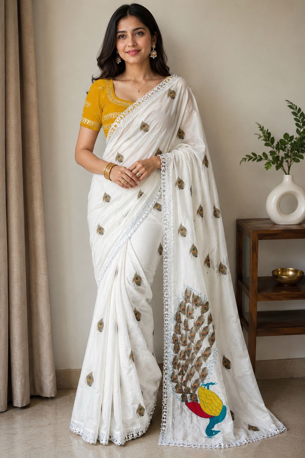 Morla Designer Chinon Silk Saree