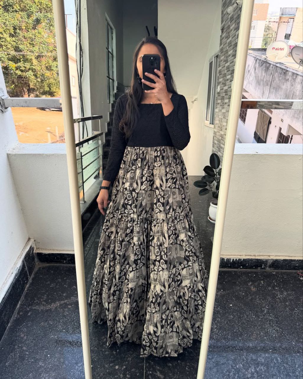 Charming Traditional Kalamkari Anarkali Dress