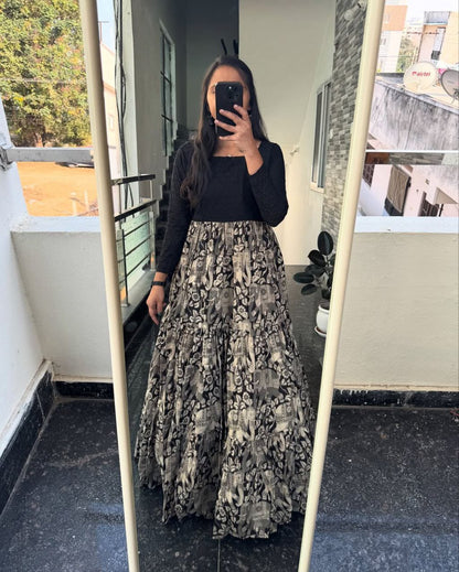 Charming Traditional Kalamkari Anarkali Dress