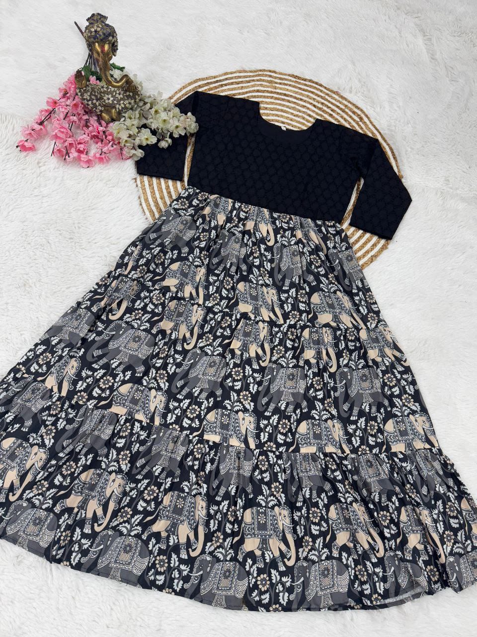 Charming Traditional Kalamkari Anarkali Dress