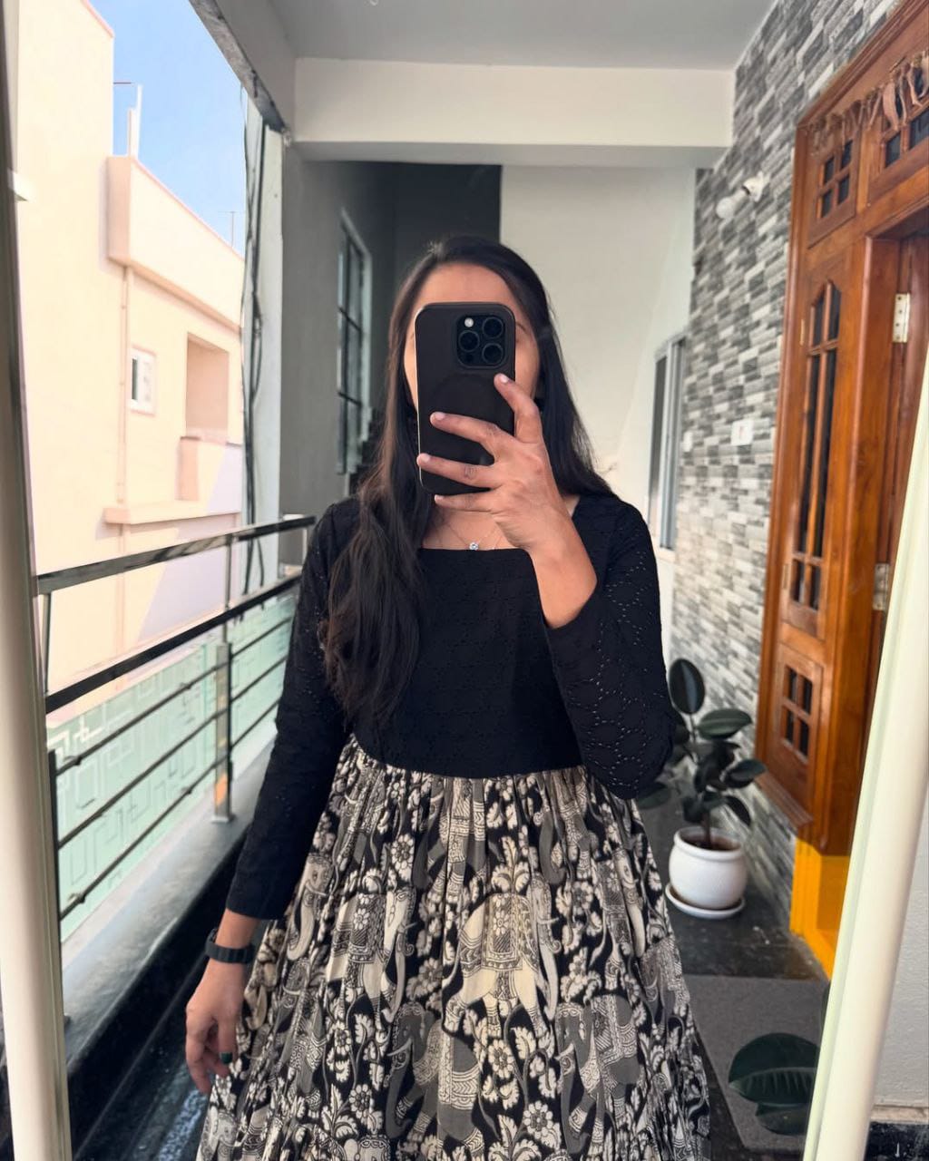Charming Traditional Kalamkari Anarkali Dress