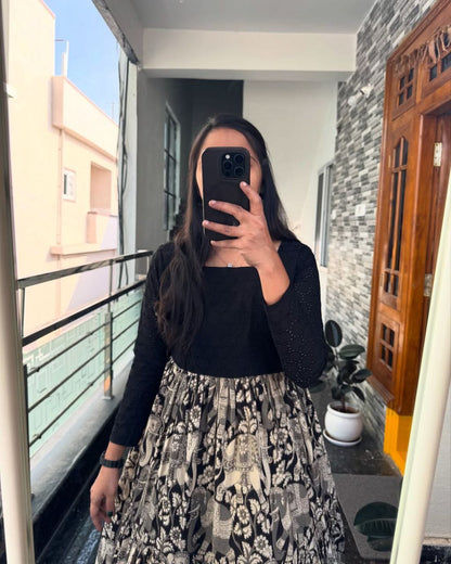 Charming Traditional Kalamkari Anarkali Dress