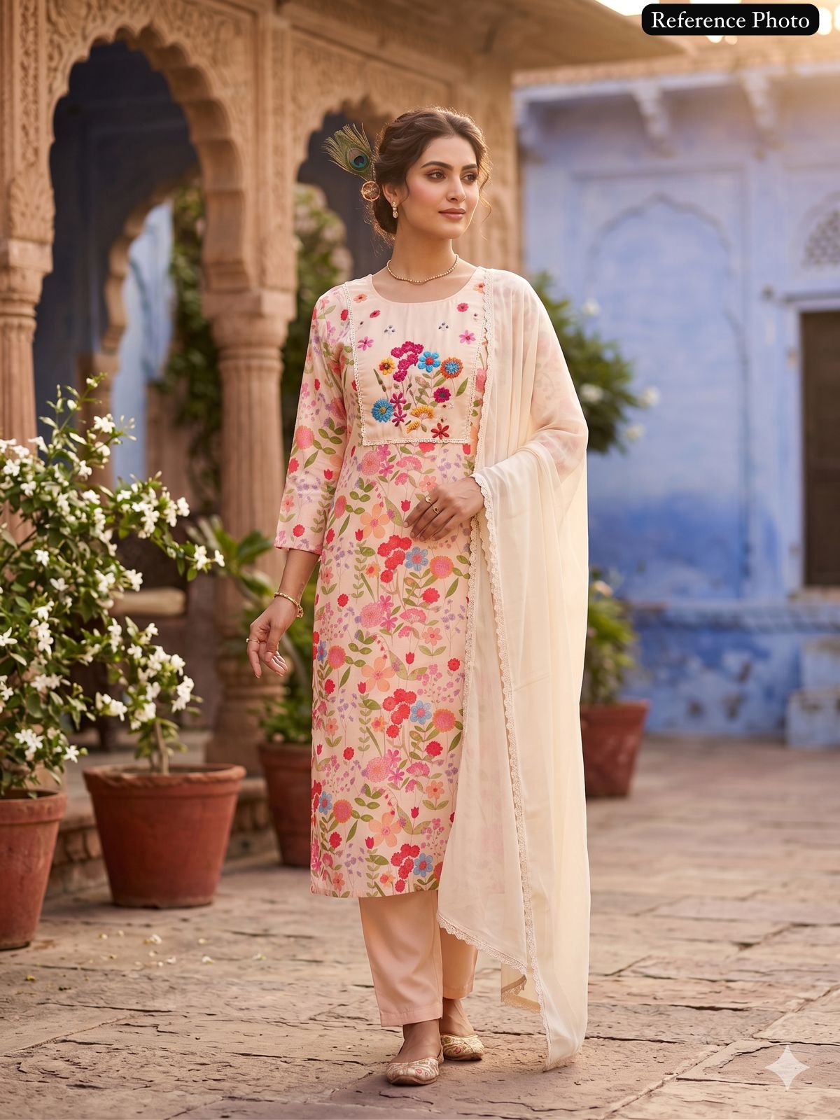 Designer Off-White Linen Cotton Kurta Set
