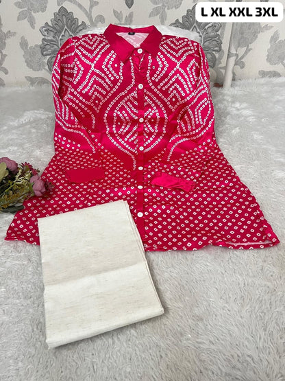 Premium Burberry Silk Co-ord Set