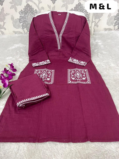 Chikankari Anarkali Cotton Kurta Set