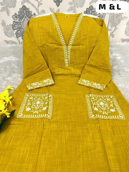 Chikankari Anarkali Cotton Kurta Set