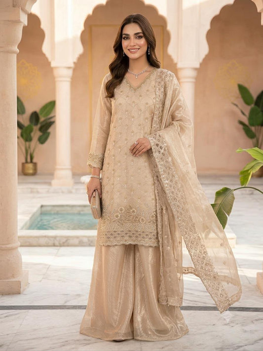 Designer Festive Fendy Plazo Suit Set