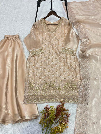 Designer Festive Fendy Plazo Suit Set