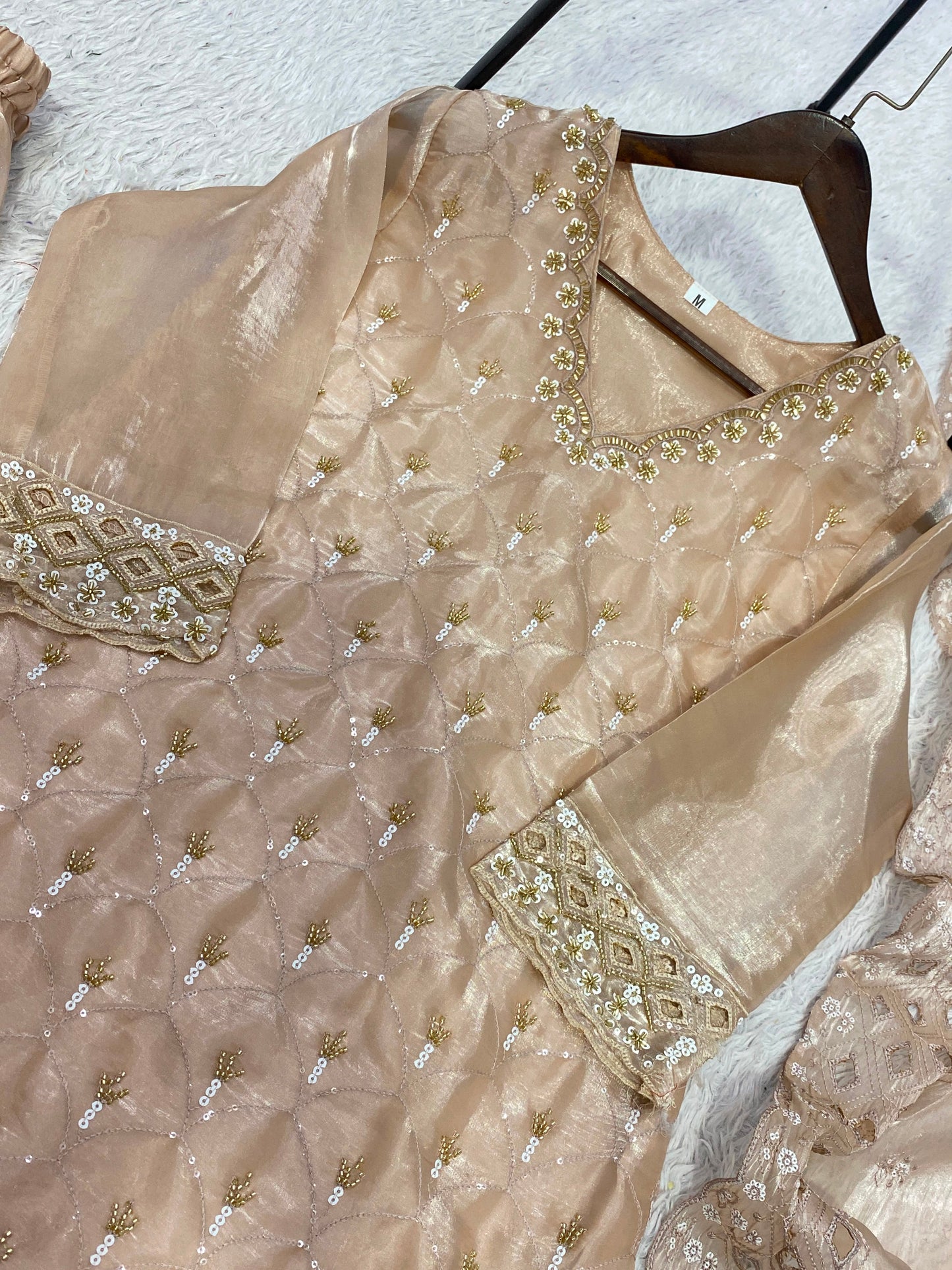 Designer Festive Fendy Plazo Suit Set