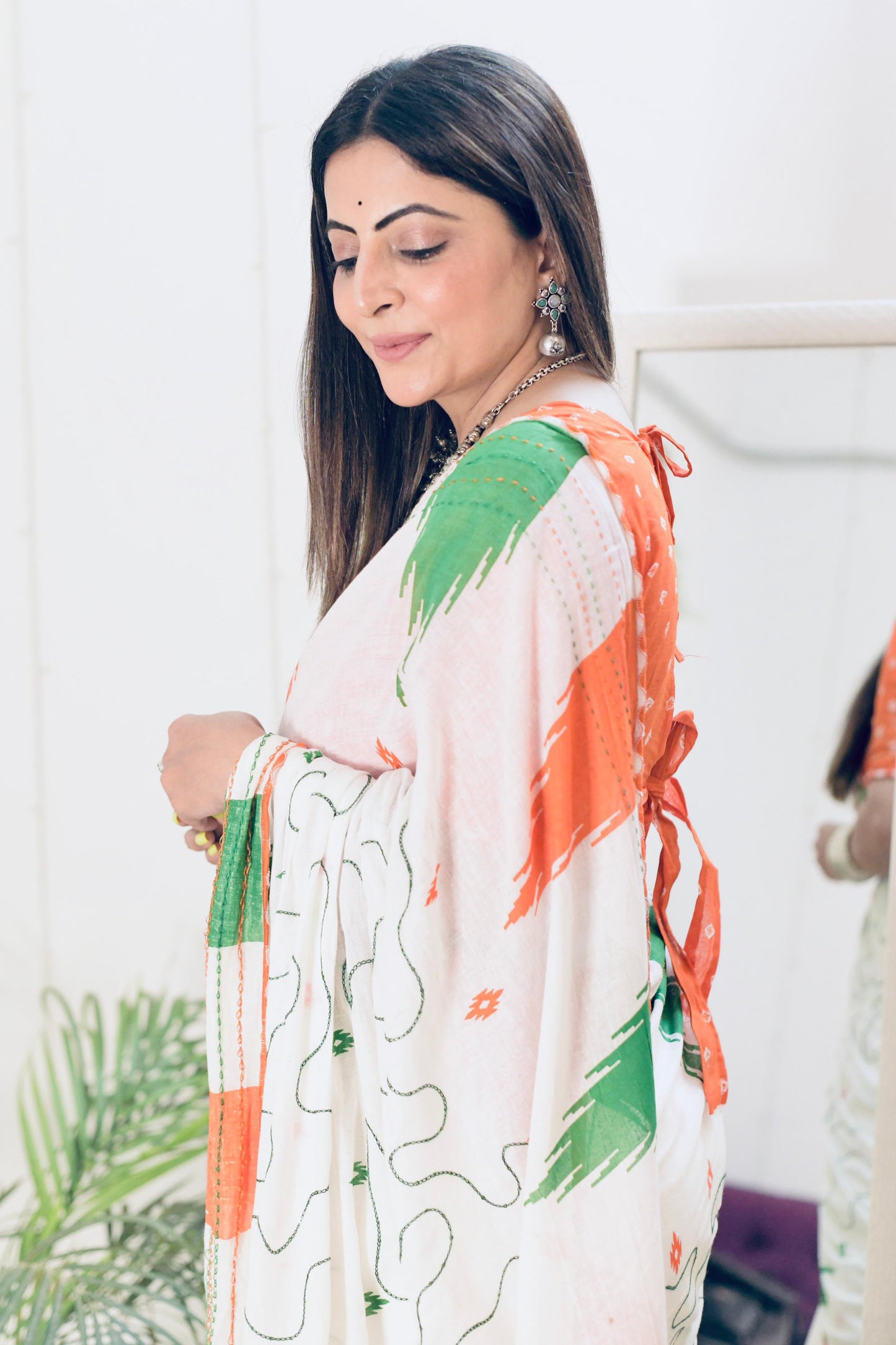 Independence Day Special Mulmul Cotton Saree