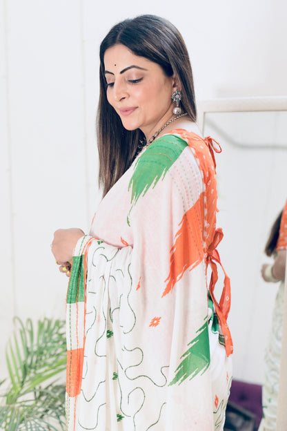 Independence Day Special Mulmul Cotton Saree