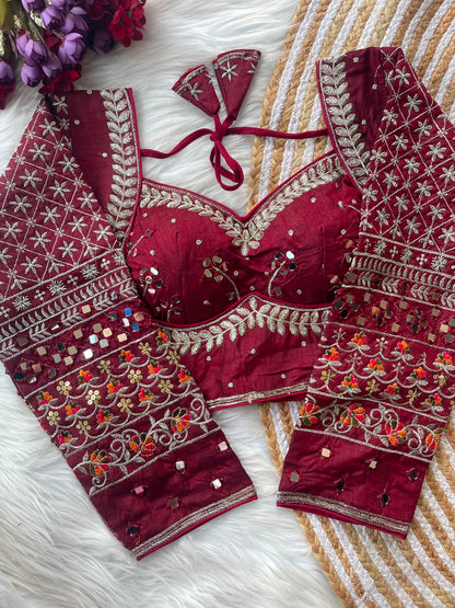 Navratri Special Mirror Work Blouse For Saree or Skirt