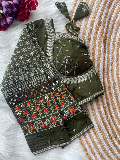 Navratri Special Mirror Work Blouse For Saree or Skirt