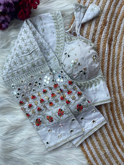 Navratri Special Mirror Work Blouse For Saree or Skirt