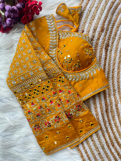 Navratri Special Mirror Work Blouse For Saree or Skirt