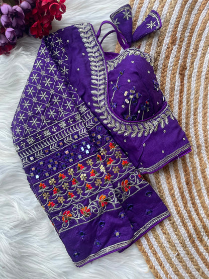 Navratri Special Mirror Work Blouse For Saree or Skirt