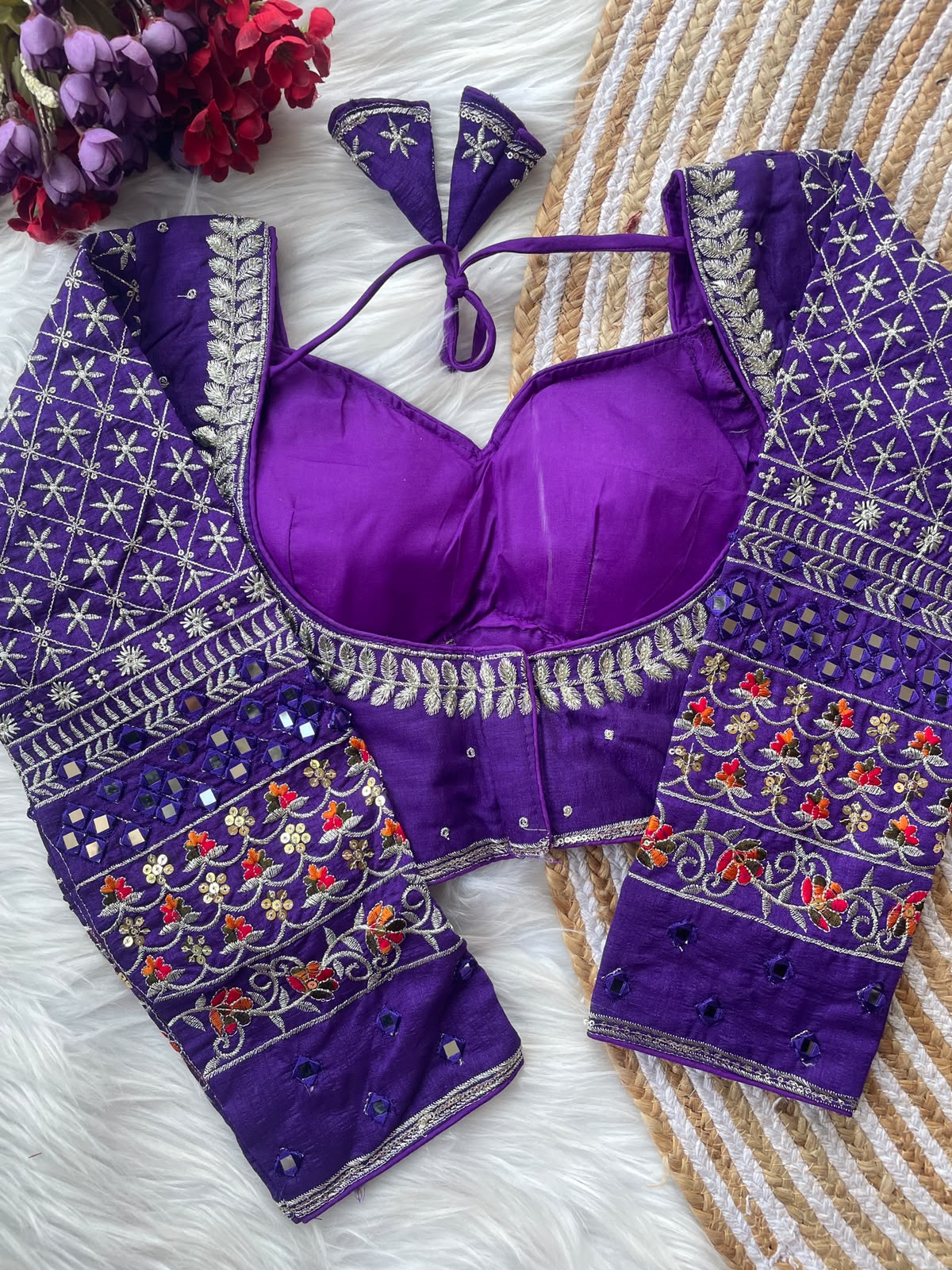 Navratri Special Mirror Work Blouse For Saree or Skirt